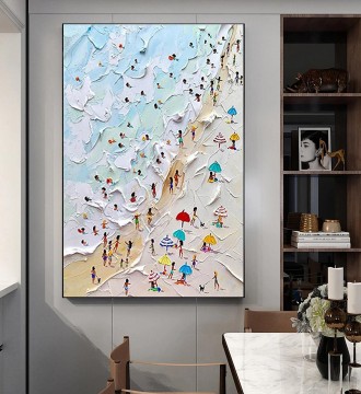 Impressionnisme œuvres - Natation sport plage été Room Decor by Couteau 02